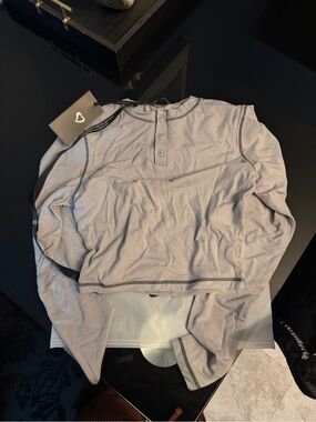 Waydamin Light Gray Long Sleeve Top